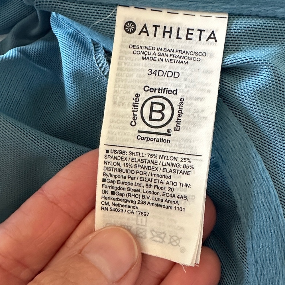 Athleta Maldives Blue Bikini Top - Picture 3 of 5